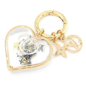 Louis Vuitton Bag Charm Porte I LV U Keychain Key Ring Heart Monogram